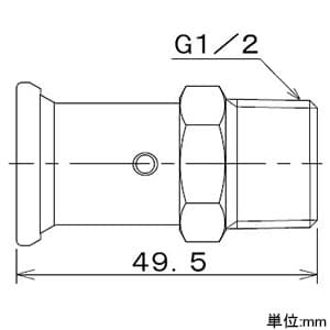 カクダイ 【販売終了】JKロック外ネジアダプター G1/2ネジ式 呼び径13A 架橋ポリエチレン管用ワンタッチ継手 JKロック外ネジアダプター G1/2ネジ式 呼び径13A 架橋ポリエチレン管用ワンタッチ継手 610-002-13A 画像2