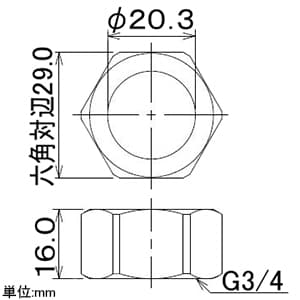 カクダイ 【販売終了】フレキパイプ用フクロナット(ナットのみ) 6710・6712用 呼び径20 パッキン別売 黄銅製 フレキパイプ用フクロナット(ナットのみ) 6710・6712用 呼び径20 パッキン別売 黄銅製 0675P-20 画像2