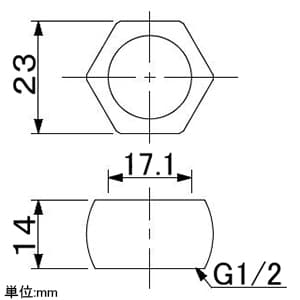 カクダイ 【販売終了】フレキパイプ用フクロナット(ナットのみ) 6711用 呼び径13 パッキン別売 SUS304製 フレキパイプ用フクロナット(ナットのみ) 6711用 呼び径13 パッキン別売 SUS304製 794-329-13 画像2