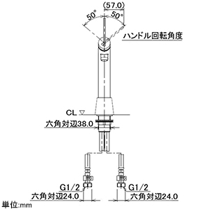 カクダイ 【販売終了】シングルレバー混合栓 《CORDIA》 洗面用 ブレードホースタイプ 一般地・寒冷地共用 取付穴径35〜38mm 吐水口高さ166.5mm シングルレバー混合栓 《CORDIA》 洗面用 ブレードホースタイプ 一般地・寒冷地共用 取付穴径35〜38mm 吐水口高さ166.5mm 183-036 画像3