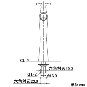 カクダイ 【生産完了品】立水栓 《宇》 洗面用 トール型 単水栓タイプ 呼び径13 取付穴径22〜27mm 吐水口高さ180mm 漆塗り仕上げ 立水栓 《宇》 洗面用 トール型 単水栓タイプ 呼び径13 取付穴径22〜27mm 吐水口高さ180mm 漆塗り仕上げ 716-845-13 画像3