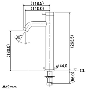 カクダイ 【生産完了品】立水栓 《凛》 洗面用 ミドル型 単水栓タイプ 呼び径13 取付穴径22〜28mm 吐水口高さ180mm 90°開閉ハンドル機能付 塗装仕上げ:黒 立水栓 《凛》 洗面用 ミドル型 単水栓タイプ 呼び径13 取付穴径22〜28mm 吐水口高さ180mm 90°開閉ハンドル機能付 塗装仕上げ:黒 716-887-13 画像2