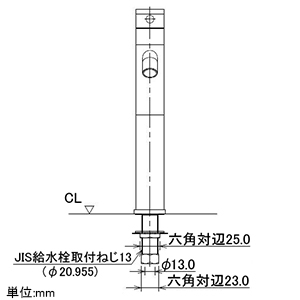 カクダイ 【生産完了品】立水栓 《SYATORA》 洗面用 トール型 単水栓タイプ 呼び径13 取付穴径22〜28mm 吐水口高さ180mm 90°開閉ハンドル機能付 立水栓 《SYATORA》 洗面用 トール型 単水栓タイプ 呼び径13 取付穴径22〜28mm 吐水口高さ180mm 90°開閉ハンドル機能付 716-820-13 画像3