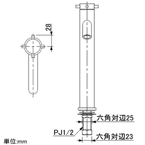 カクダイ 【生産完了品】立水栓 《VARUNA》 洗面用 ミドル型 単水栓タイプ 呼び径13 取付穴径22〜28mm 吐水口高さ180mm 90°開閉ハンドル機能付 立水栓 《VARUNA》 洗面用 ミドル型 単水栓タイプ 呼び径13 取付穴径22〜28mm 吐水口高さ180mm 90°開閉ハンドル機能付 716-251-13 画像3