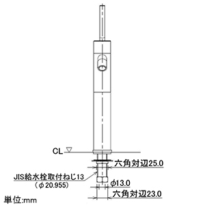 カクダイ 【生産完了品】シングルレバー立水栓 《SYATORA》 洗面用 トール型 単水栓タイプ 呼び径13 取付穴径22〜28mm 吐水口高さ180mm シングルレバー立水栓 《SYATORA》 洗面用 トール型 単水栓タイプ 呼び径13 取付穴径22〜28mm 吐水口高さ180mm 716-228-13 画像3