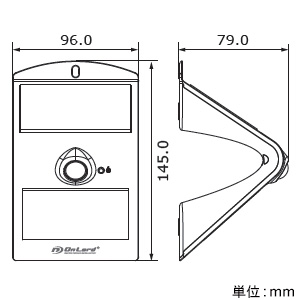 オンスクエア 【生産完了品】センサーウォールライト ソーラー充電式 防塵防水IP65 220lm センサーウォールライト ソーラー充電式 防塵防水IP65 220lm OL-304W 画像4