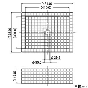 カクダイ 【販売終了】角型洗面器 《響》 置型タイプ 排水・国内8 ホワイト 角型洗面器 《響》 置型タイプ 排水・国内8 ホワイト 493-143-W 画像2