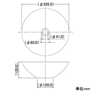 カクダイ 【生産完了品】丸型手洗器 《瑠珠》 置型タイプ 排水・国内8 器固定金具付 山吹 丸型手洗器 《瑠珠》 置型タイプ 排水・国内8 器固定金具付 山吹 493-095-G 画像2