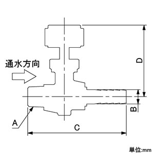 カクダイ 【販売終了】ニードルバルブ 呼び1/4×8.0 ニードルバルブ 呼び1/4×8.0 651-94-1/4×8.0 画像2