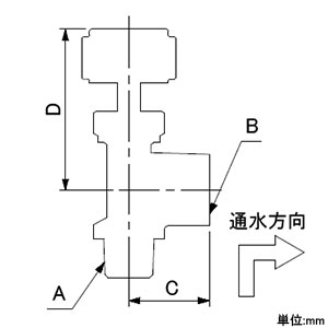 カクダイ 【販売終了】アングル型ニードルバルブ 呼び3 アングル型ニードルバルブ 呼び3 651-962-3 画像2