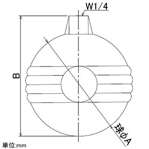 カクダイ 【販売終了】ポリ玉 球径92mm 取付ネジW1/4 ポリ玉 球径92mm 取付ネジW1/4 0602-95 画像2