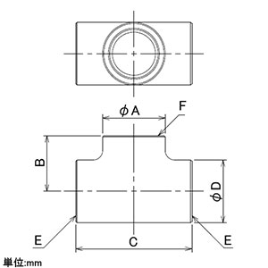 カクダイ 【販売終了】チーズ 呼び25×13 クローム仕上げ チーズ 呼び25×13 クローム仕上げ 6126A-25×13 画像2