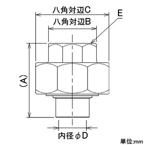 カクダイ 【販売終了】砲金絶縁ユニオン 呼び13 砲金絶縁ユニオン 呼び13 6129-13 画像2