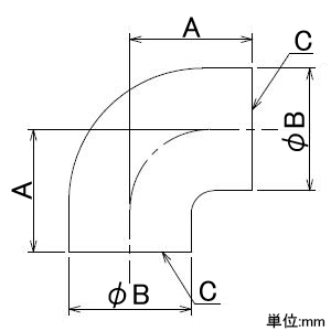 カクダイ 【販売終了】ステンレスエルボ 呼び30 ステンレスエルボ 呼び30 6470-30 画像2