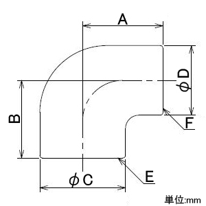 カクダイ 【販売終了】ステンレスエルボ 呼び25×20 ステンレスエルボ 呼び25×20 6470-25×20 画像2