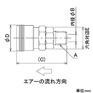 カクダイ 【生産完了品】外ネジソケット 呼び40×25 外ネジソケット 呼び40×25 518-30-40×25 画像2