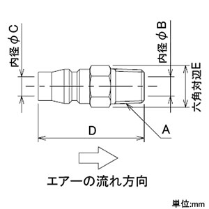 カクダイ 【販売終了】外ネジプラグ 呼び20×13 外ネジプラグ 呼び20×13 518-40-20×13 画像2