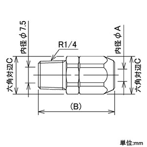 カクダイ 【販売終了】外ネジナット 適用ホース内径6.5mm×呼び6 外ネジナット 適用ホース内径6.5mm×呼び6 518-50-6.5×6 画像2