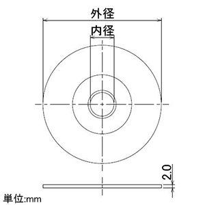 カクダイ 【販売終了】ゴムプレート 配管穴カバー用 偏芯タイプ 90×56mm のり付 ゴムプレート 配管穴カバー用 偏芯タイプ 90×56mm のり付 621-750-L 画像2