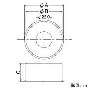 カクダイ 【販売終了】給水ザガネ 呼び13 外径54×内径49mm 高さ20mm 給水ザガネ 呼び13 外径54×内径49mm 高さ20mm 6211-13×20 画像2