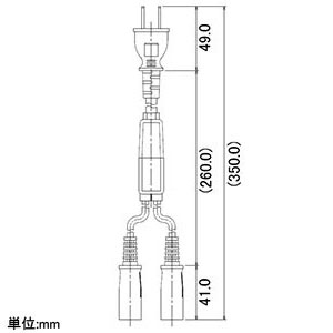 カクダイ 【販売終了】分岐コネクタ 分岐数2 分岐コネクタ 分岐数2 697-007-2 画像2