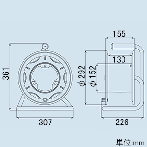 ハタヤ 業務用戦力リール 100Vタイプ 標準型 2P 15A 125V 接地付 コンセント4個 長さ30m VCT2.0&#13215;×3C 温度センサー内蔵 業務用戦力リール 100Vタイプ 標準型 2P 15A 125V 接地付 コンセント4個 長さ30m VCT2.0&#13215;×3C 温度センサー内蔵 GM-30K 画像3