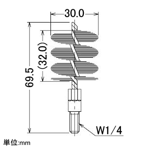 カクダイ 【生産完了品】パイプクリーナー用ブラシ 6048・6055・605-011-2用 ブラシ径30mm パイプクリーナー用ブラシ 6048・6055・605-011-2用 ブラシ径30mm 0691 画像2