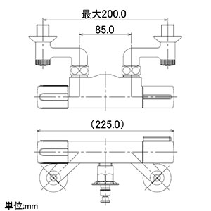 カクダイ 【販売終了】洗濯機用サーモスタット混合栓 自動閉止機構・逆流防止機能・ストッパー付 洗濯機用サーモスタット混合栓 自動閉止機構・逆流防止機能・ストッパー付 177-002 画像3