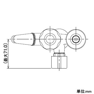 カクダイ 【販売終了】双口回転立水栓 単水栓タイプ 呼び13 取付穴径22〜27mm 自動閉止機構・逆流防止機能・ストッパー付 双口回転立水栓 単水栓タイプ 呼び13 取付穴径22〜27mm 自動閉止機構・逆流防止機能・ストッパー付 7249-13 画像3