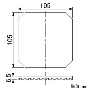 カクダイ 【販売終了】防振ゴム サイズ105×105mm 437-100用 防振ゴム サイズ105×105mm 437-100用 437-501 画像2