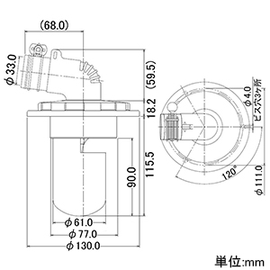 カクダイ 【販売終了】洗濯機用排水トラップ 呼75VP・VU管兼用 軟質ホース対応 バンド・インナー・ビス付 洗濯機用排水トラップ 呼75VP・VU管兼用 軟質ホース対応 バンド・インナー・ビス付 426-031-75 画像2