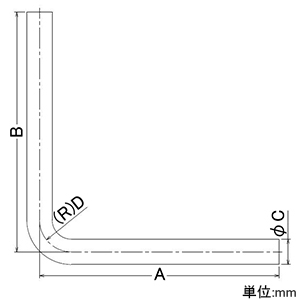 カクダイ 【販売終了】小曲がりベンド 大小便器用 パイプ径31.75mm サイズ300×300mm 小曲がりベンド 大小便器用 パイプ径31.75mm サイズ300×300mm 4689-32A 画像2