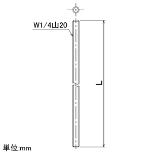 カクダイ 【販売終了】全ネジ支持棒 取付ネジW1/4×山20 長さ1000mm 全ネジ支持棒 取付ネジW1/4×山20 長さ1000mm 2214-1000 画像2