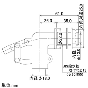 カクダイ 【販売終了】ハイタンク用ボールタップ本体 アーム取付ネジW3/16 ハイタンク用ボールタップ本体 アーム取付ネジW3/16 9661 画像2