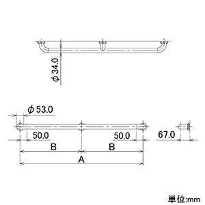 カクダイ 【販売終了】ソフトにぎりバーI型 3本足タイプ 家庭用 パイプ径34×長さ1000mm 公的介護保険適用品 ビス付 ホワイトグレー ソフトにぎりバーI型 3本足タイプ 家庭用 パイプ径34×長さ1000mm 公的介護保険適用品 ビス付 ホワイトグレー 2434W-J 画像2