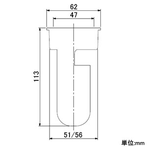 カクダイ 【販売終了】トラップつき防虫目皿 接着式 VP・VU管兼用 呼び50 ネジ止めタイプ トラップつき防虫目皿 接着式 VP・VU管兼用 呼び50 ネジ止めタイプ 422-113-50 画像2