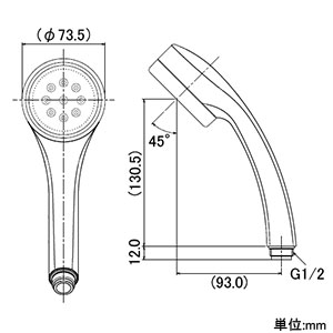 カクダイ 【販売終了】シャワーヘッド 《ReLarge》 大型メタル噴板タイプ 吐水穴外周φ55mm アダプター付 ピンク シャワーヘッド 《ReLarge》 大型メタル噴板タイプ 吐水穴外周φ55mm アダプター付 ピンク 357-906-P 画像3