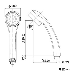 カクダイ 【販売終了】リラックスシャワー メタル噴板タイプ 低水圧対応 吐水穴外周φ40mm アダプター付 ブルー リラックスシャワー メタル噴板タイプ 低水圧対応 吐水穴外周φ40mm アダプター付 ブルー 356-903-B 画像3