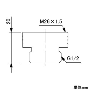 カクダイ 【販売終了】シャワーホース用アダプター INAXスイッチシャワー付混合栓接続用 取付ネジG1/2×(M26×1.5) シャワーホース用アダプター INAXスイッチシャワー付混合栓接続用 取付ネジG1/2×(M26×1.5) 9318S 画像2
