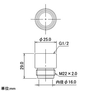 カクダイ 【販売終了】シャワーホース用アダプター KVK接続用 取付ネジG1/2×(M22×2) シャワーホース用アダプター KVK接続用 取付ネジG1/2×(M22×2) 9358K 画像2