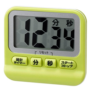 電材堂 【生産完了品】防滴デジタルタイマー 時計機能付 グリーン T41GRECO