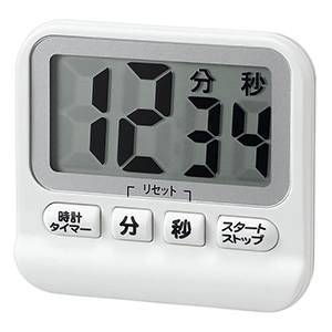 電材堂 【生産完了品】防滴デジタルタイマー 時計機能付 ホワイト T41WHECO