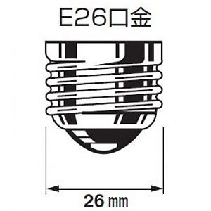 電材堂 シリカ電球 長寿命タイプ 60W形 口金E26 シリカ電球 長寿命タイプ 60W形 口金E26 LW100V60WWLDNZ 画像2