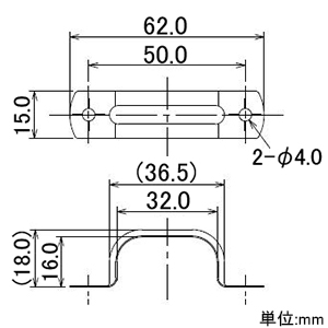 カクダイ 【販売終了】ペアホース用サドルバンド10A 釘穴径4mm 高さ16mm ステンレス製 ペアホース用サドルバンド10A 釘穴径4mm 高さ16mm ステンレス製 4159-10 画像2