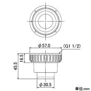 カクダイ 【販売終了】取付ナット 排水ジャバラホース用 呼び40 取付ナット 排水ジャバラホース用 呼び40 4560-3 画像2