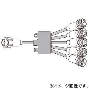 ジェフコム 5分岐コード LEDソフトネオン用 5分岐コード LEDソフトネオン用 PR-E3-B05