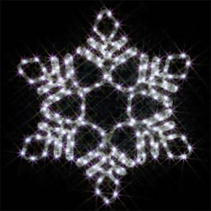 ジェフコム LEDジョイントモチーフ 全点滅タイプ 雪の結晶(中・白) SJ-C102W-JT