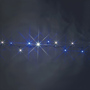 ジェフコム 【生産完了品】LEDストリング ハイグレードタイプ 屋外用 長さ2.5m 白・青 SJ-E05HG-25WB