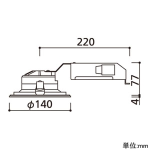 オーデリック 【生産完了品】LEDベースダウンライト 高気密SB形 FHT32Wクラス 電球色・昼白色 光色切替調光 埋込穴φ125 オフホワイト LEDベースダウンライト 高気密SB形 FHT32Wクラス 電球色・昼白色 光色切替調光 埋込穴φ125 オフホワイト OD261109 画像2