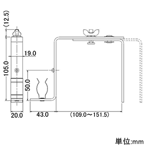 カクダイ 【販売終了】配管取付金具 屋外用 壁厚10〜150mm・パイプ外径18〜28mm対応 配管取付金具 屋外用 壁厚10〜150mm・パイプ外径18〜28mm対応 625-721 画像2